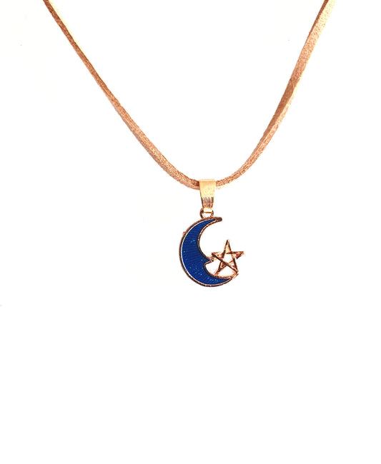 Precious half Moon Angel Necklace