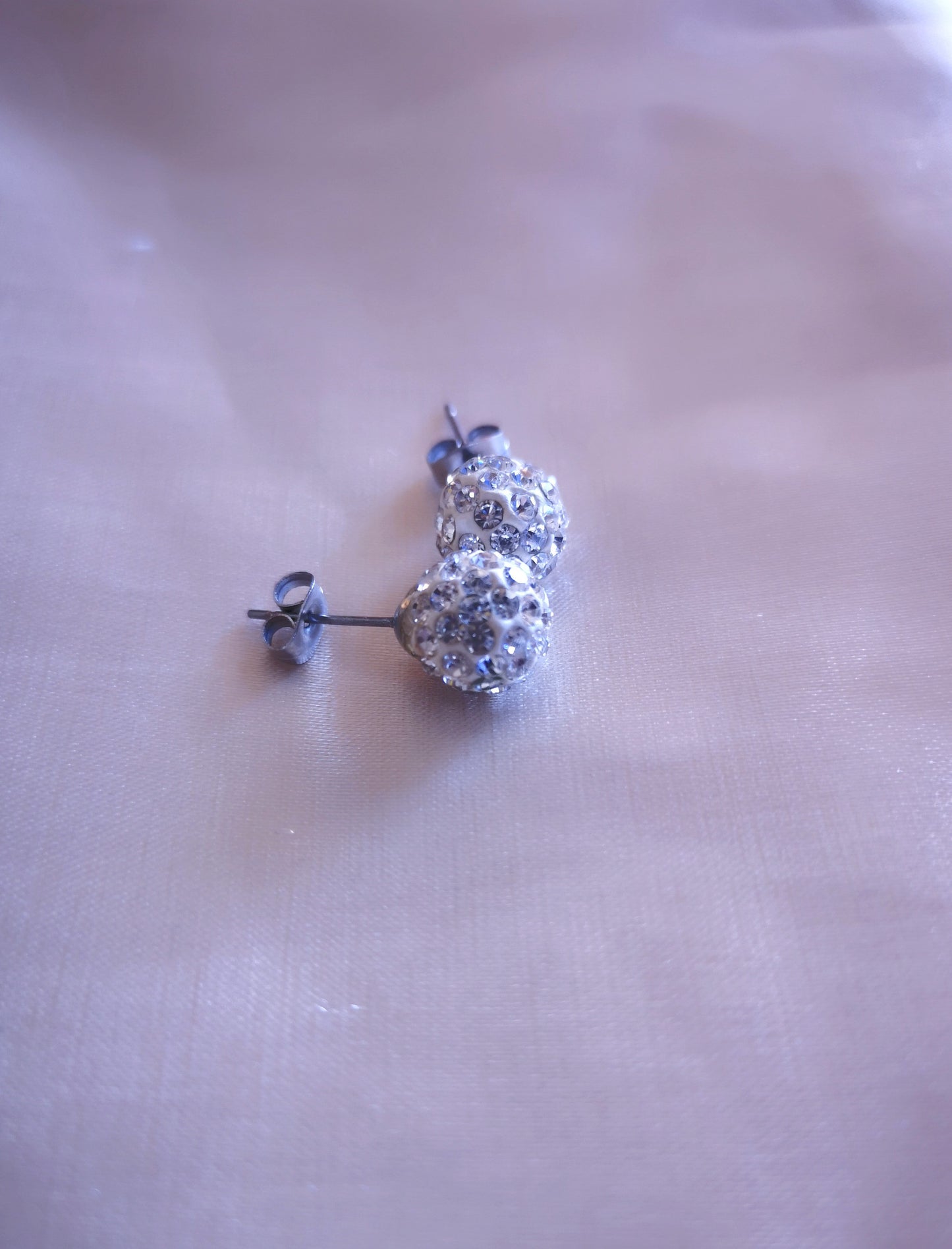 Snake bracelet and crystal ball earrings set
