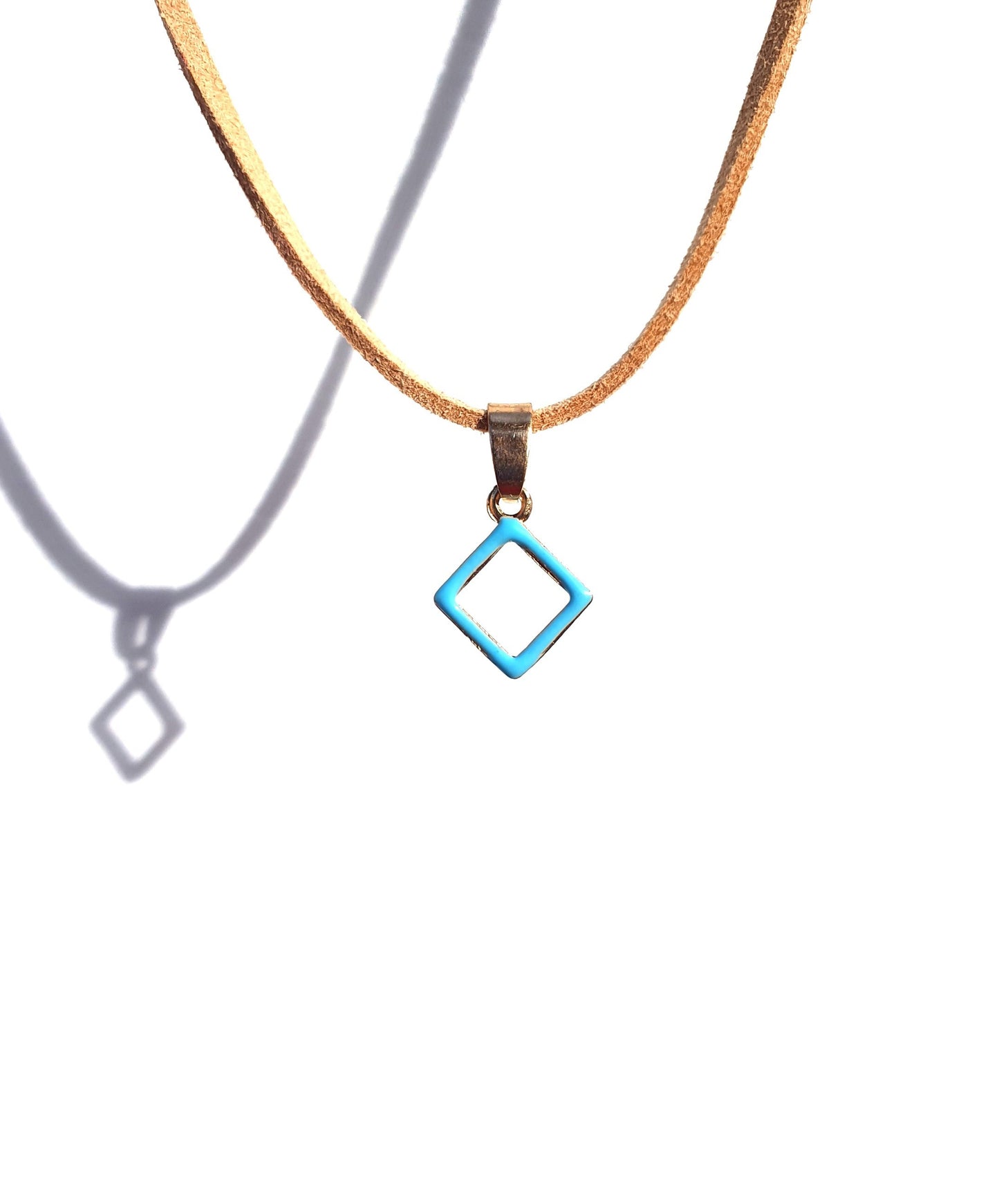 Precious Blue sky Square  Necklace