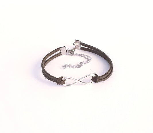 Bracelet cordon suédine vert