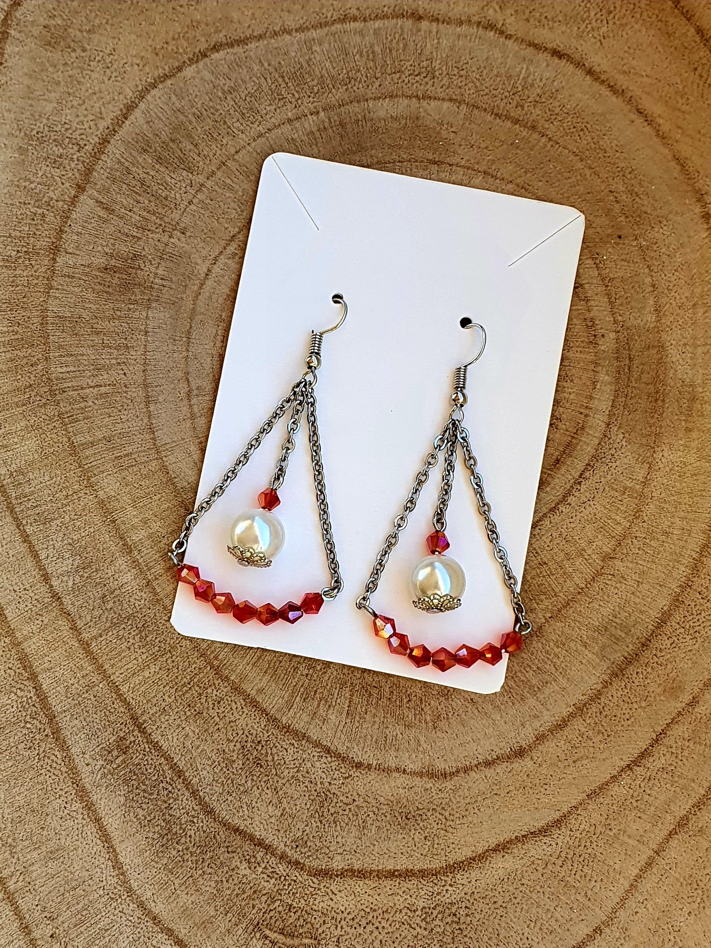 Red all season earrings
