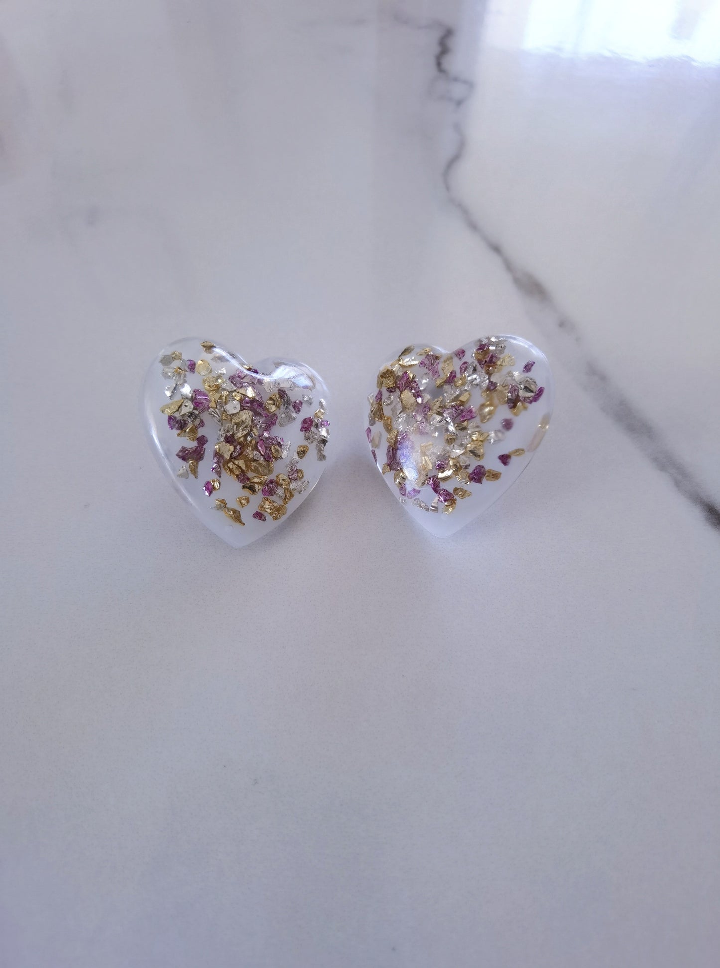 Fireworks heart earrings