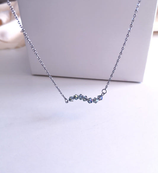 Short stainless silver chain