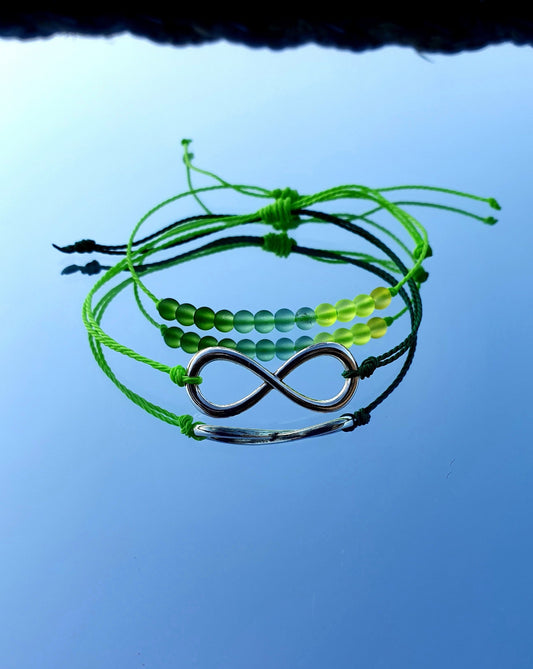 Adjustable  Green set unisex Bracelets