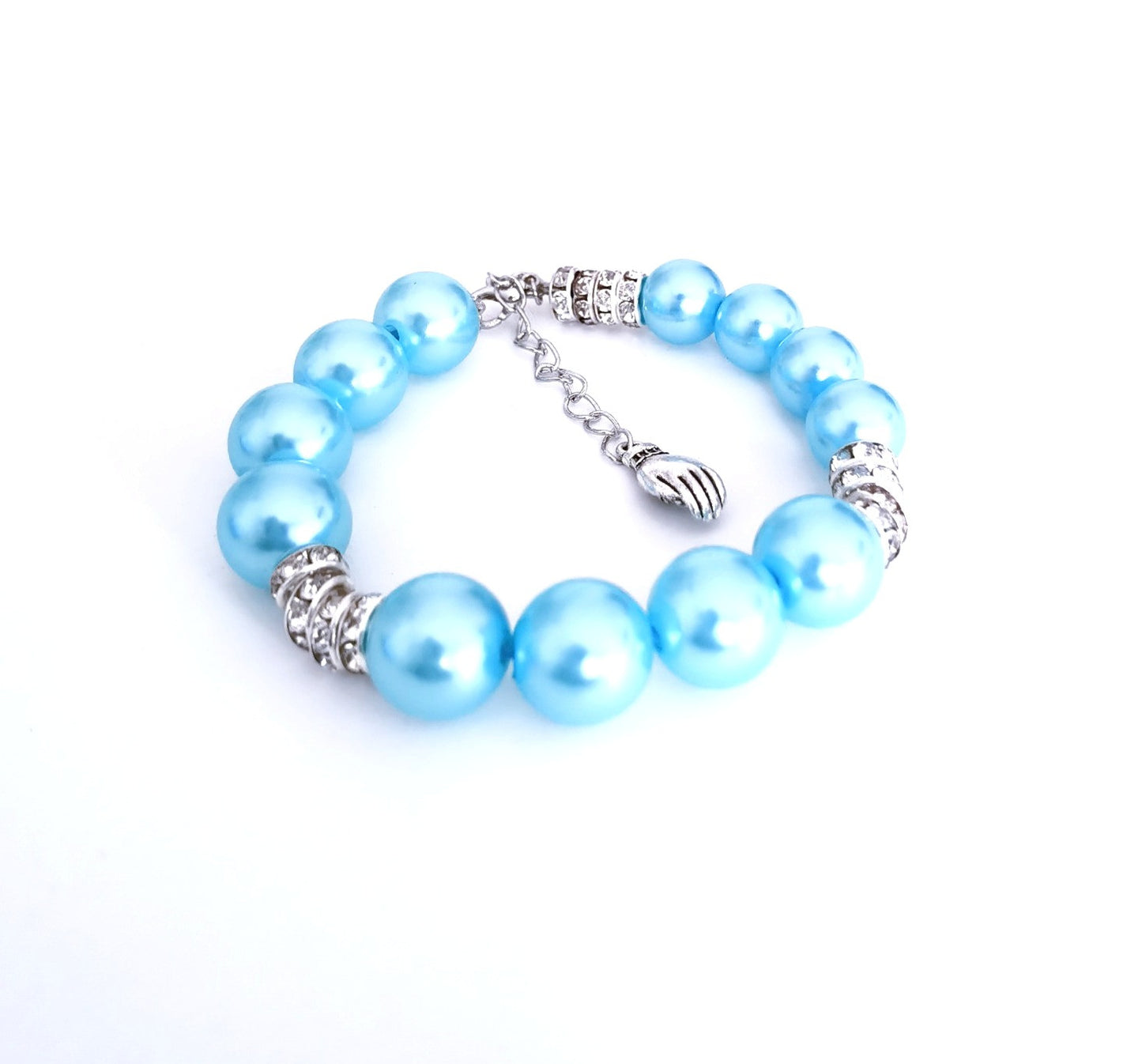 Blue turquoise pearl bracelet