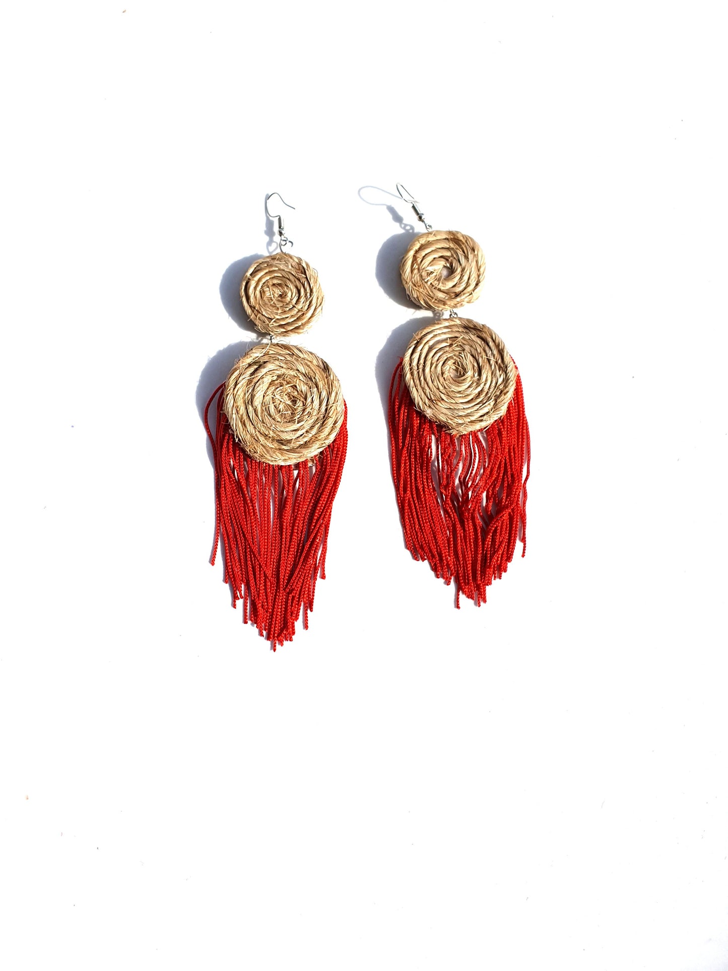 Pendientes colgantes Safari rojo