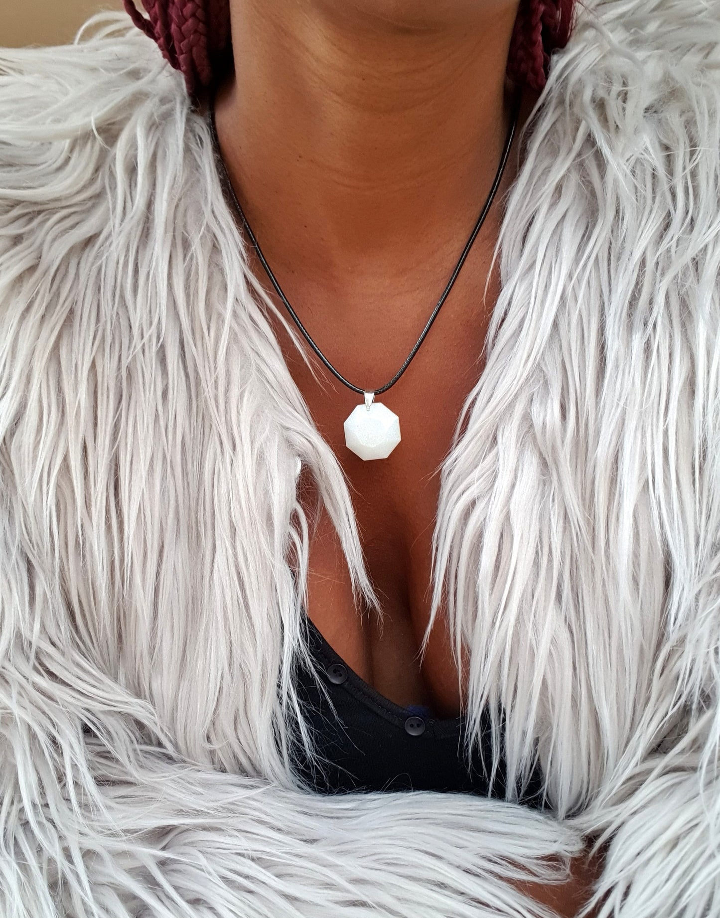 Collier Octa réglable blanc