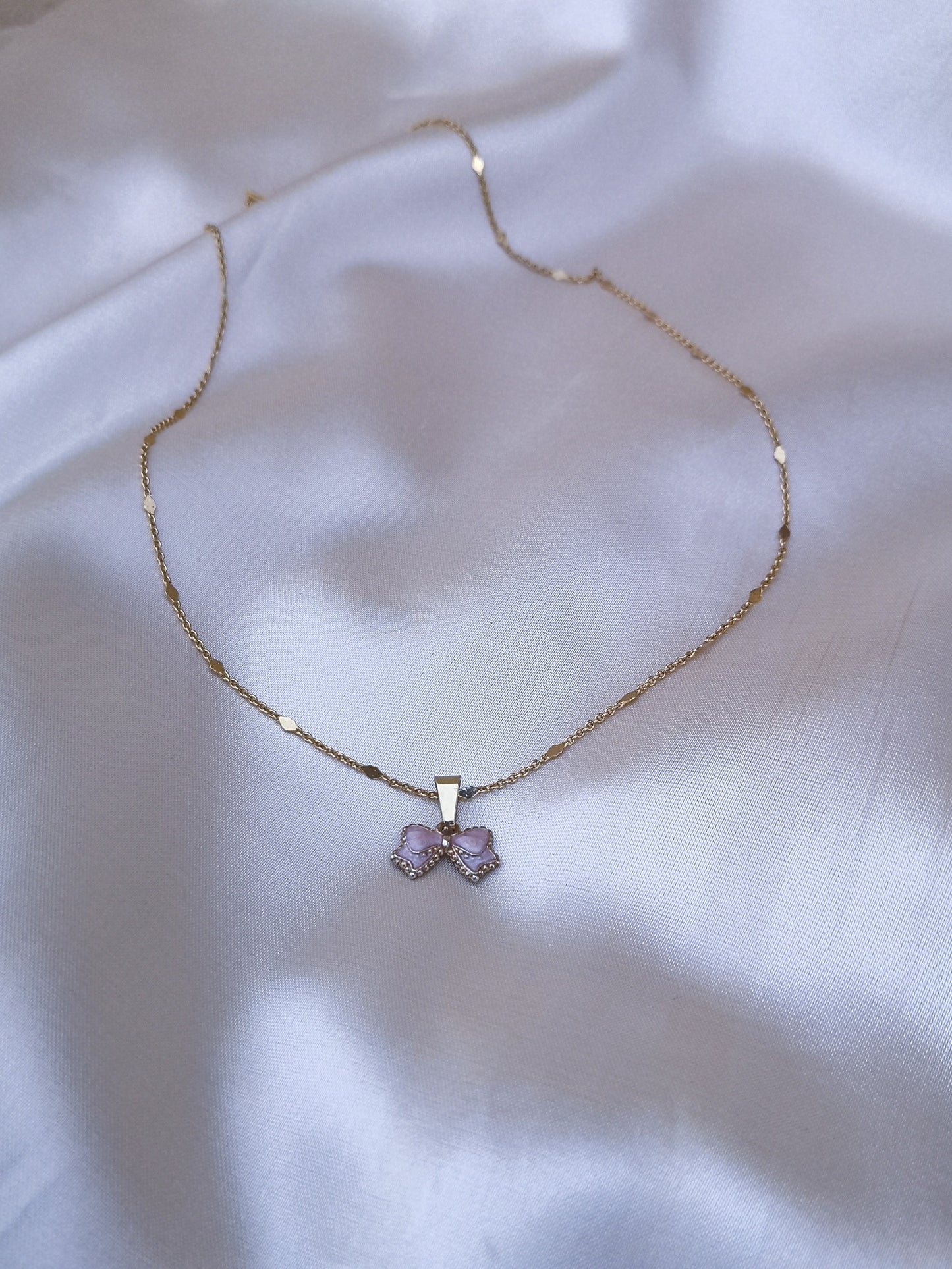 Ensemble collier pendentif et chaîne La vie en rose