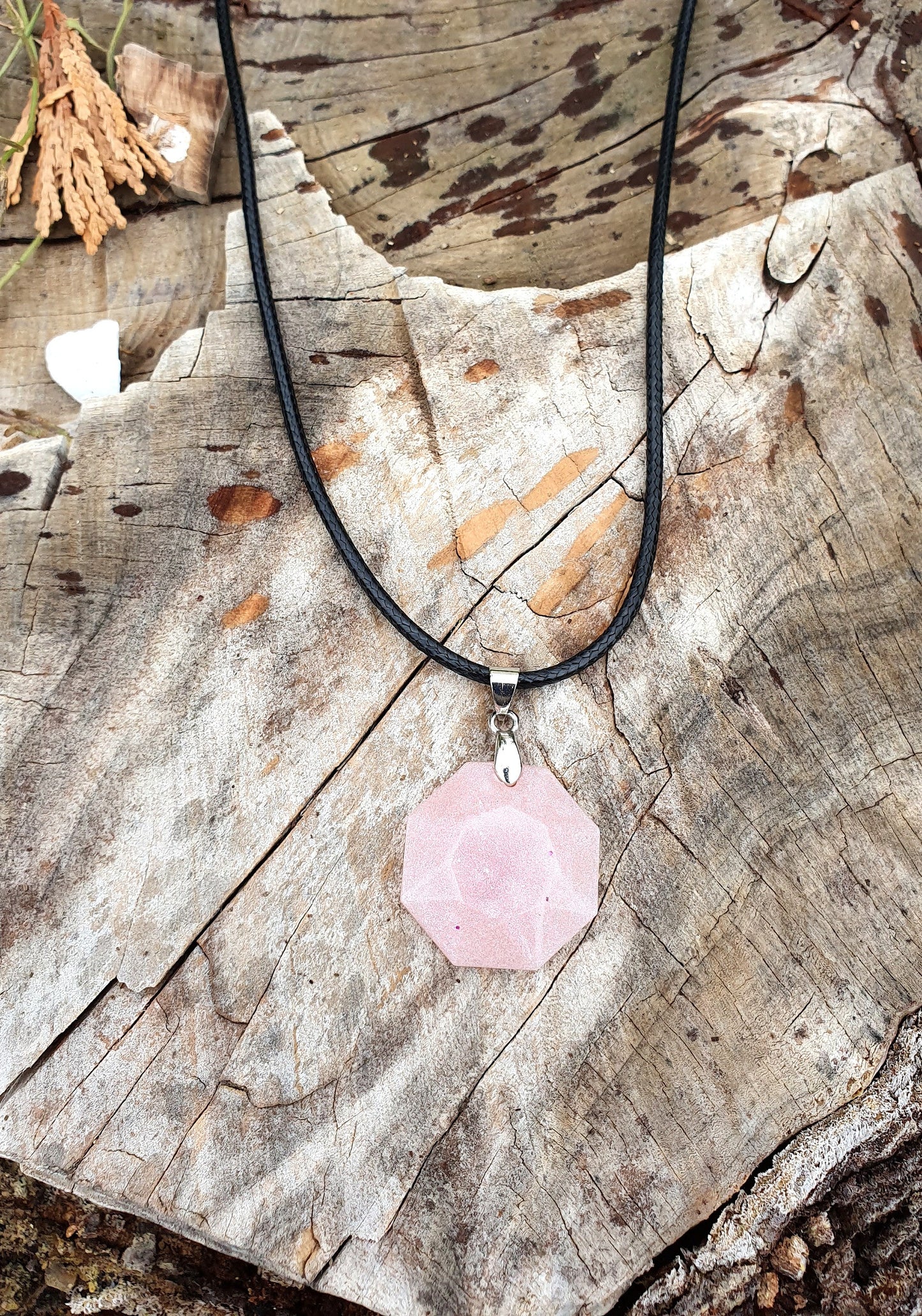 Collier Octa réglable rose